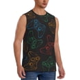 thumbnail image 2 of Haiem Men's Gamepad Joystick Game Print Tank Tops Summer Sleeveless Cut Off Workout T-Shirts Fitness Vest Athletic Undershirts-3X-Large, 2 of 8
