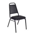 thumbnail image 5 of Regency Cain 30" Round Breakroom Table- Cherry & 4 Restaurant Stack Chairs- Black, 5 of 8