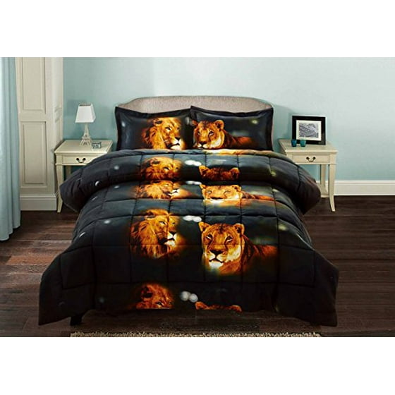 3 Piece Set Box Stitched Lion Pride Prints 3d Clearance Bedding 3 Piece Set Box Stitched Lion Pride Prints 3d Clearance Bedding Comforter Fade Resistant Wrinkle Free No Ironing Necessary Super Soft All Size Y15