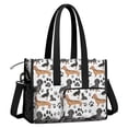 thumbnail image 2 of Teacher Tote Bag,Dachshund Footprint Teacher Utility Tote Bag,Large Work Tote Bags for Women with Multiple Pockets,Top Zipper Closure,13.8x10.6x6.7 Inch, 2 of 5
