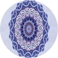thumbnail image 1 of Ahgly Company Machine Washable Indoor Square Transitional Heavenly Blue Area Rugs, 3' Square, 1 of 7