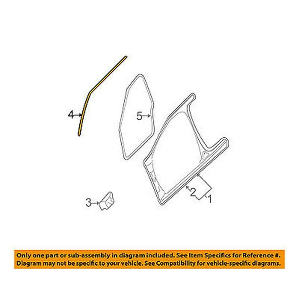 Jeep CHRYSLER OEM Aperture Panel Door WindowSeal Right 55135869AC