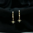 thumbnail image 3 of Rosec Jewels Minimal Starburst Earrings for Women, Peridot Drop Earrings (AAA Grade), 14K Yellow Gold, 3 of 9