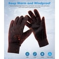 thumbnail image 3 of Gants Thermiques d'Hiver Hommes Femmes Écran Tactile Coupe-Vent Course Ski Conduite, 3 of 7