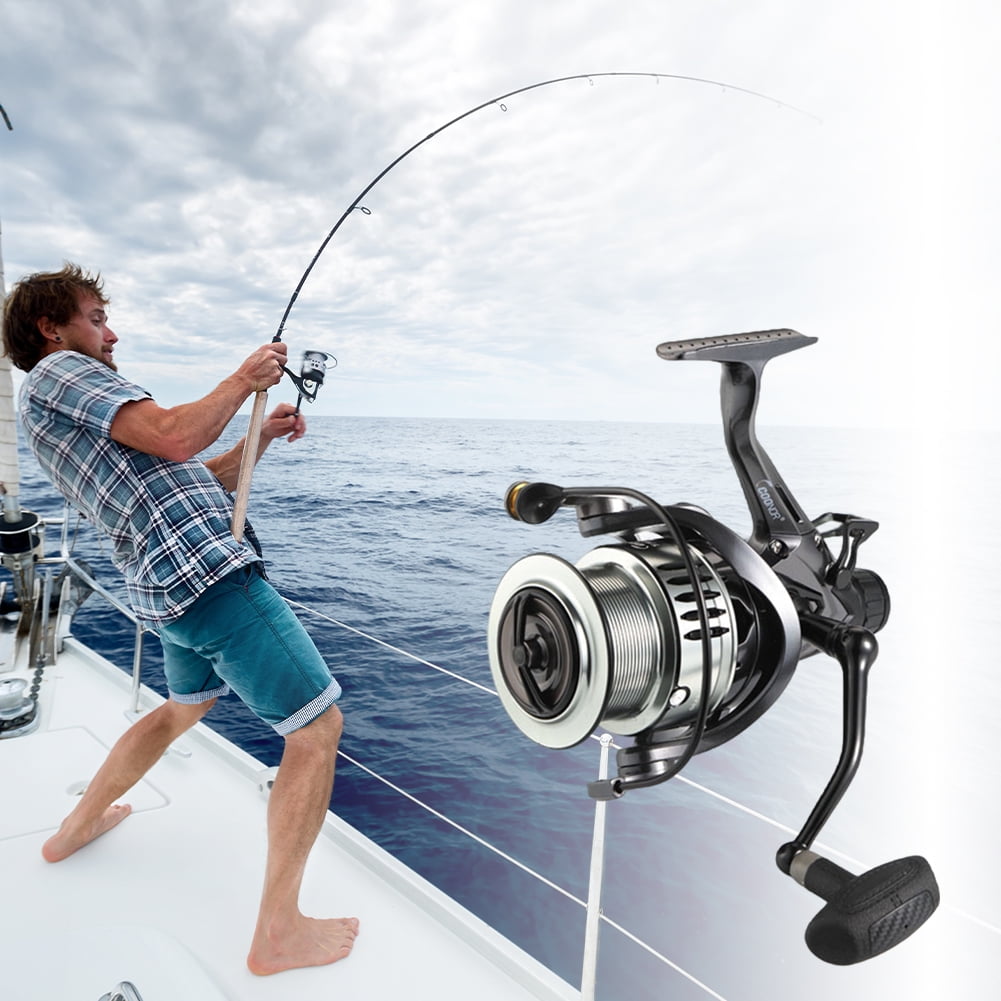 HUISZJ Spinning Fishing Reel, Metal Fishing Reel Spool Fishing Reel, Carp Fishing Accessory Fishing Tackle