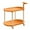🌈 Orange_Base#1441, variant on Kuroiy Rolling Side Table with Wheels Cream | Mobile End Table Organizer | 2-Tier Plastic Nightstand | Portable Nesting Table for Living Room Bedroom Bathroom | 23.6in x 16.1in x 25.9in | 1 Piece