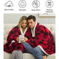 thumbnail image 5 of Fantaslook Wearable Blanket Hoodie for Women and Men, Oversized Sherpa Fleece Blanket Sweatshirt with Sleeves & Pocket, 5 of 8