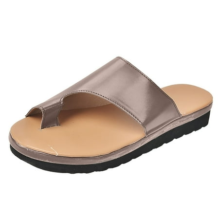 

Women s Thick Sole Toe-Ring Sandals Comfortable Summer Bohemia Outdoor Beach Sandal Casual Slides for Daily Wear Vacation