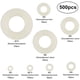thumbnail image 1 of Arandelas de plástico de 500 piezas, arandelas planas de nailon M2/M2.5/M3/M4/M5/M6/M8/M10, arandela de sellado blanca para sujetadores industriales Xemadio YQ-1286, 1 of 6