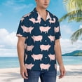 thumbnail image 2 of Lsque Pig 1 pattern Hawaiian Shirt for Men, Unisex Summer Beach Casual Short Sleeve Button Down Shirts-Medium, 2 of 9