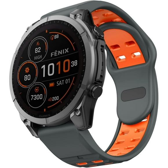 shiyou-Compatible with Fenix 8 51mm/Fenix 7X Watch Band, 26mm Width Soft Silicone Bands for Garmin Fenix 5X/Fenix 5X Plus/Fenix 6X/Fenix 6X Pro/Fenix 7X Pro Smartwatch