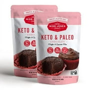Miss Jones Baking Keto  Chocolate Muffin & Cupcake  Mix - Gluten Free,  Low Carb, No Sugar  Added, Naturally Sweetened Desserts  & Treats - Diabetic,  Atkins, WW, and Paleo  Friendly (Pack of 2)