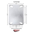 thumbnail image 3 of Heavy Duty Large Top Plate High Temperature Phenolic Swivel Caster w/6" x 2" Brown Wheel - 1200 lbs Capacity/Caster - Service Caster Brand, 3 of 5
