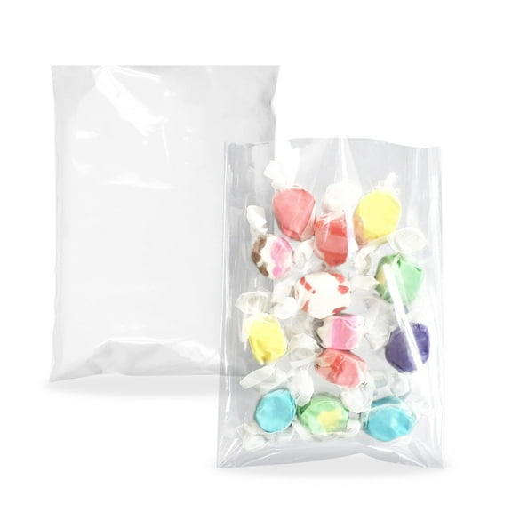 Clear Plastic Bags for Packaging, 4 x 6 Inches. Pack of 1000 Polyethylene Flat Clear Bakery Bags with Open Top. 4 Mil Tear Resistant Clear Plastic Bags for Popcorn, Homemade Bread and Cookies