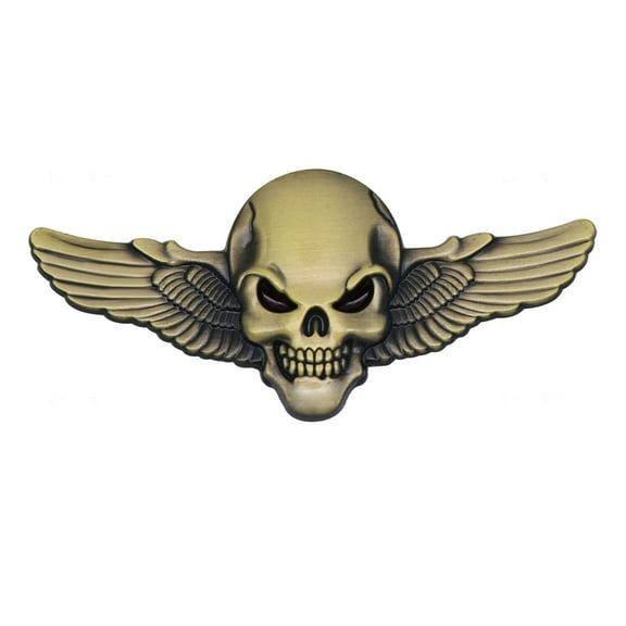 ROZYARD Angels Wing Car Decal 3D Skull Metal Car Sticker Waterproof Decals Sticker