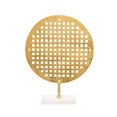 thumbnail image 3 of Sagebrook Home 15570-01 21 in. Métal Rond Maille Déco sur Base de Marbre&44; Or, 3 of 5