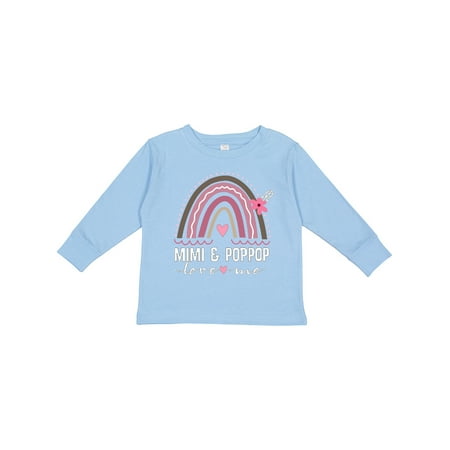 

Inktastic Mimi and PopPop Love Me Rainbow Gift Toddler Toddler Girl Long Sleeve T-Shirt