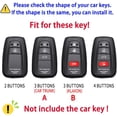 thumbnail image 2 of Key Fob Cover Compatible with Toyota Camry RAV4 Highlander Hatchback Corolla Avalon C-HR Prado Prius GT86 4Runner 2019-2024 3 Button Keychain Case Holder Protector,3 Buttons B Orange, 2 of 8