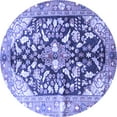 thumbnail image 1 of Ahgly Company Machine Washable Indoor Round Persian Blue Traditional Area Rugs, 8' Round, 1 of 4