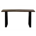 thumbnail image 2 of Hawthorne Collections Table Console en Bois de Sheesham Massif à Bord Vivant Helena - Gris, 2 of 6
