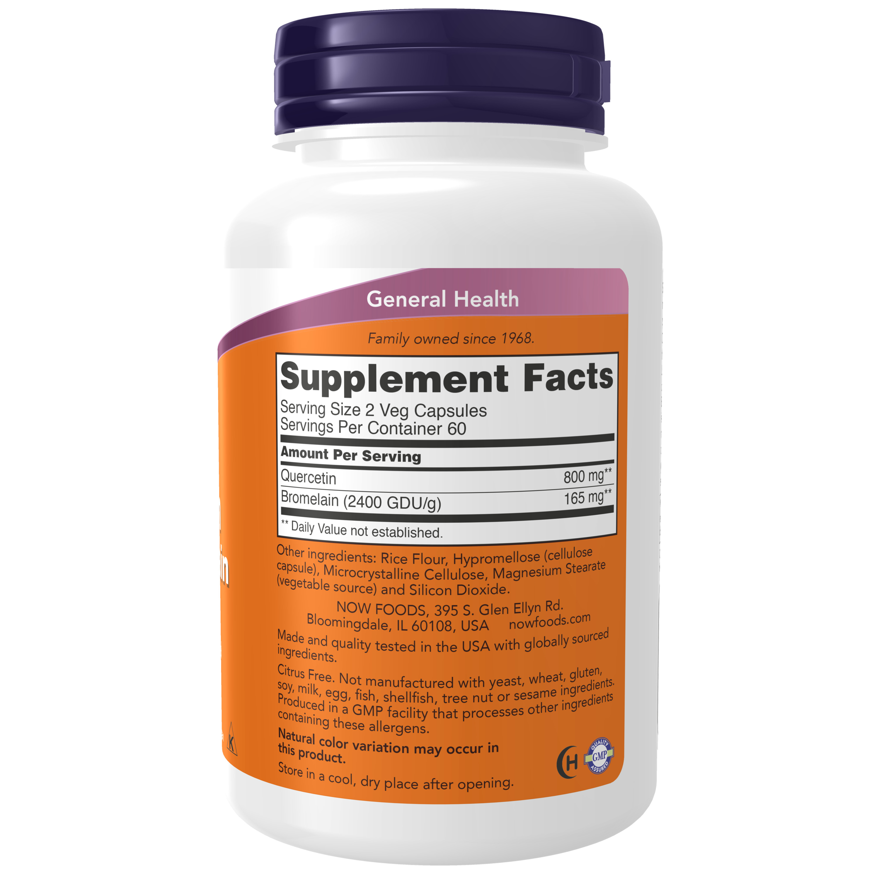NOW Supplements, Quercetin with Bromelain, Balanced Immune System, 120 Veg Capsules - image 2 of 8