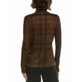 thumbnail image 2 of Premise womens  Scrunch Neck Drop Needle Top, XL, Brown, 2 of 3
