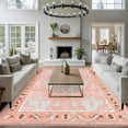 thumbnail image 4 of 6x9 Area Rugs for Living Room, Pink Boho Non Slip Area Rugs for Kitchen Bedroom Entryway, Vintage Abstract Tribal Decorative Oriental Washable Carpet Runner Rug Floor Mats for Bedroom Home Decor, 4 of 9