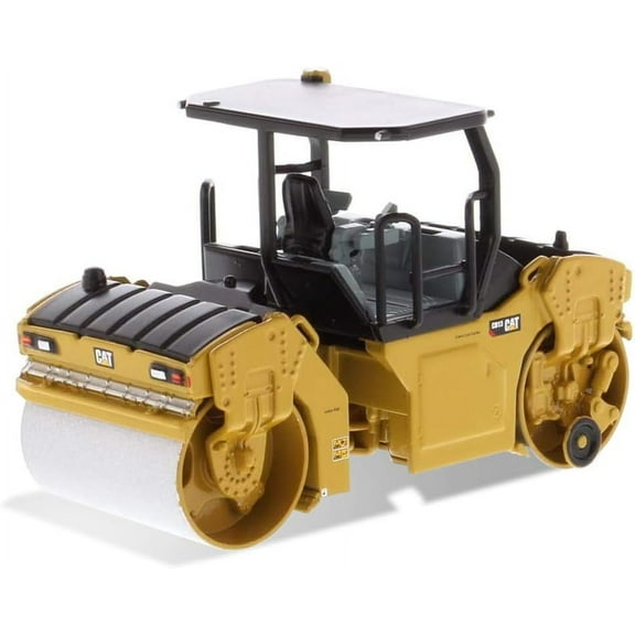 Diecast Masters 1:64 Caterpillar CB-13 Roller with ROPS, Play & Collect Series Cat Trucks & Construction Equipment | 1:64 Scale Model Diecast Collectible | Diecast Masters Model 85630