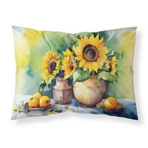 Sunflowers in Watercolor Fabric Standard Pillowcase