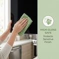 thumbnail image 6 of Unique Bargains 3pcs Microfiber Streak Free Magic Glass Cloths Dark Green 12" x 12", 6 of 8