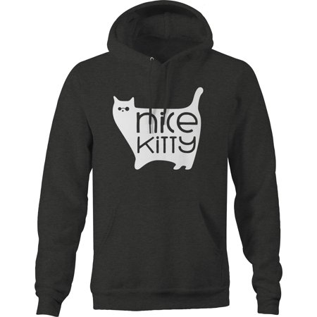 Nice kitty funny cat pet owner love Pullover Hoodie Medium Dark Gray