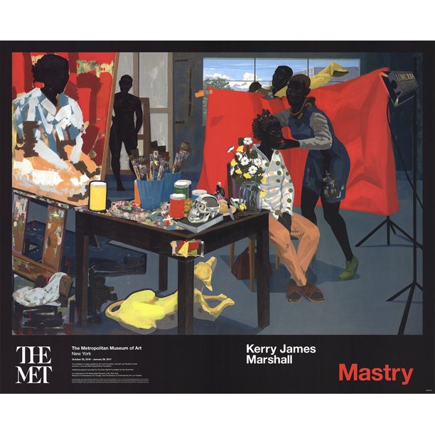 KERRY JAMES MARSHALL Mastry 26.5" x 32.75" Poster 2016