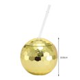 thumbnail image 3 of Copa discoteca FLhrweasw 600 ml con pajita Reutilizable Dorado, 3 of 9
