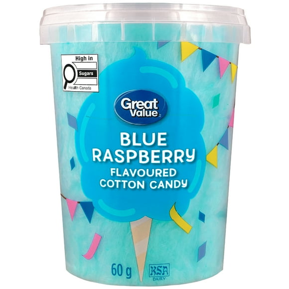 Great Value Blue Raspberry Flavoured Cotton Candy, 60 g