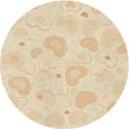 thumbnail image 1 of Ahgly Company Machine Washable Indoor Round Transitional Vanilla Gold Area Rugs, 5' Round, 1 of 7