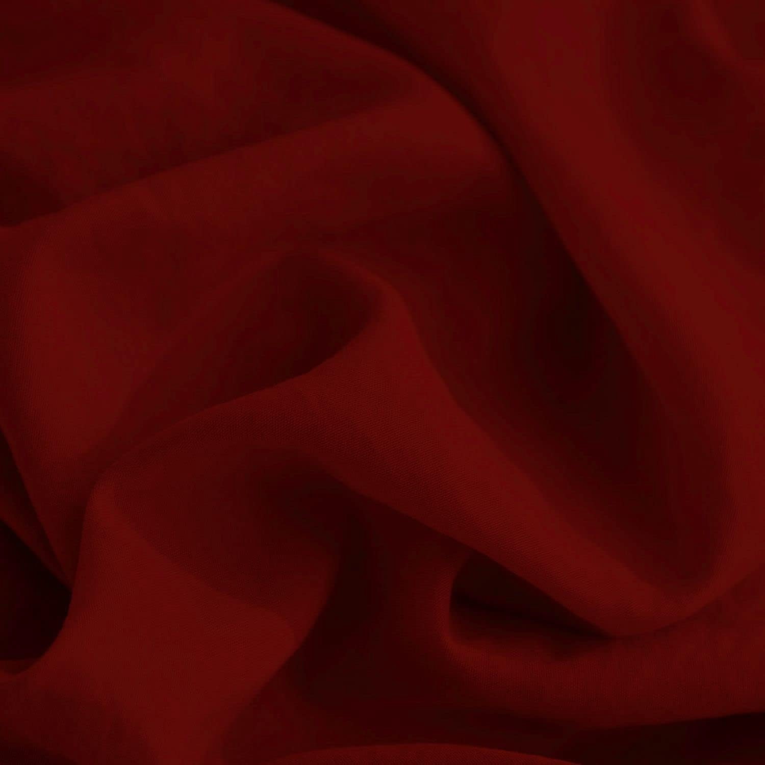D.N.G. BEDDINGS Luxurious 3 Piece Double Ruffle Duvet Cover With Zipper Closure, 100% Egyptian Cotton, 800 Thread Cotton Super King Size Burgundy Solid