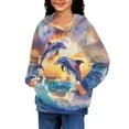 thumbnail image 5 of DISNIMO Dolphin Hoodie Kids Sea Hoodies Pullover for Boys Hoodie Size 8-10 Sweatshirts Girls Long Sleeve Sweatshirt with Hoodie for Boys Soft Clothes Fall Kids Streetwear Hoodie Casual, 5 of 7