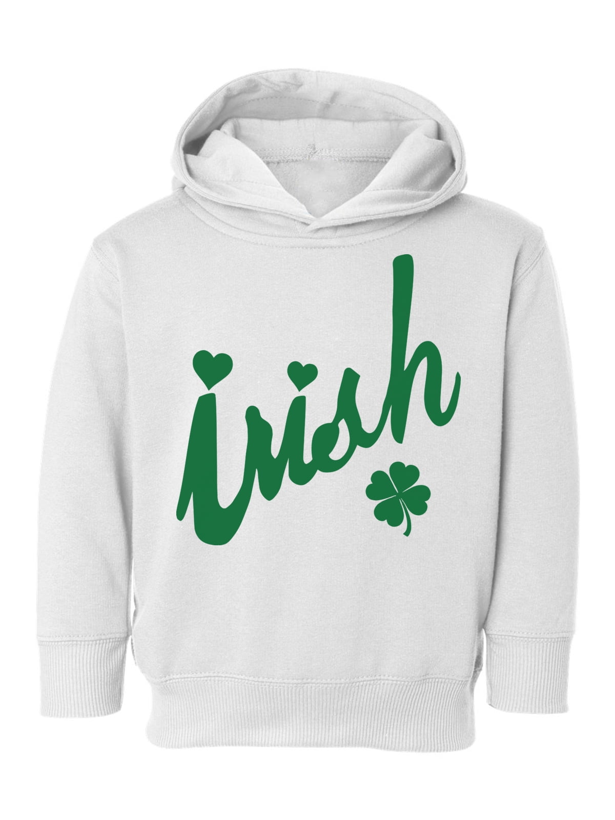 St Patricks Day Irish American Shamrock Toddler Hooded Sweatshirt