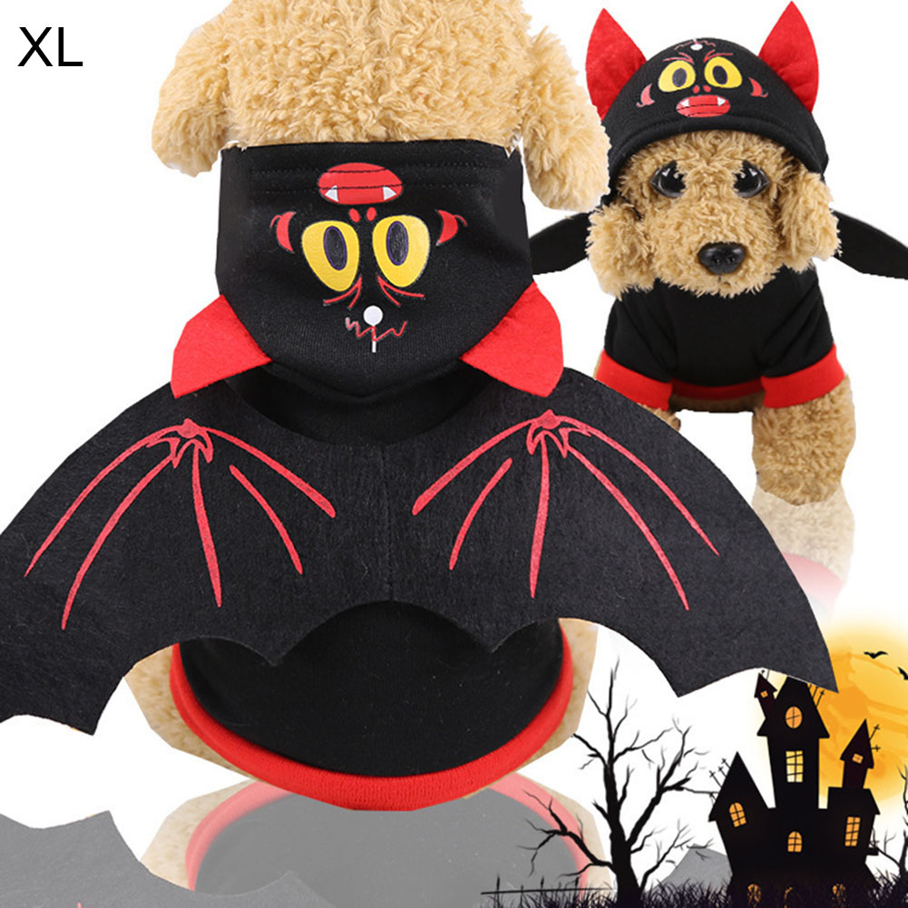 Fall Winter Pet Dog Bats Costume Coat Cat Halloween Party Cosplay Fancy