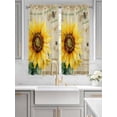thumbnail image 2 of Vintage Sunflower Living Room Curtains 2 Panel, Pastoral Floral Retro Art Watercolor Cafe Window Treatment, Extra Long Farmhouse Bedroom Bathroom Kitchen Curtains Drapes 104"x72", 2 of 6