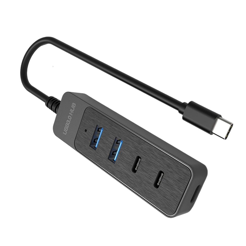 Hugjasmine Two Type C and USB3.0 USB2.0 Port Hubs Expander 5Gbps Data Transfer for Simultaneous Peripherals Device Connection
