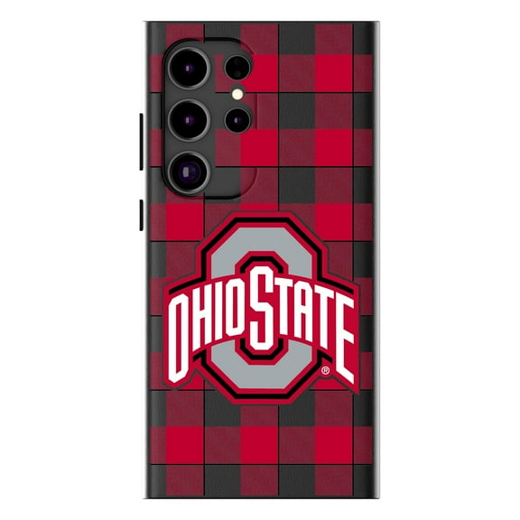 Keyscaper Ohio State Buckeyes Plaid Galaxy Magnetic Bump Case