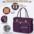 thumbnail image 6 of RAINSMORE 15.6 inch Laptop Bag for Women Teacher Tote Bag Laptop Tote Nurse Bag with Insulated Pocket Briefcase for Office College Nursing,Dark Purple, 6 of 9