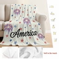 thumbnail image 5 of American Independence Day Blanket Soft Cozy Warm Twin Blanket for Bed, Plush Fuzzy Flannel Fleece Blankets for Sofa, Retro Fireworks Stars Throw Blankets for Couch, Gifts for Men, 60"x80", 5 of 9