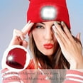 thumbnail image 5 of Morttic LED Beanie Hat with Light, Rechargeable Headlamp Cap, Unisex Winter Warm Knitted Hats, Headlight Flashlight for Running Hiking Camping,Tech Gifts for Men Women (Red), 5 of 8