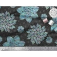thumbnail image 2 of Soimoi Black Rayon Fabric Artistic Floral Printed Craft Fabric by the Yard 56 Inch Wide, 2 of 3