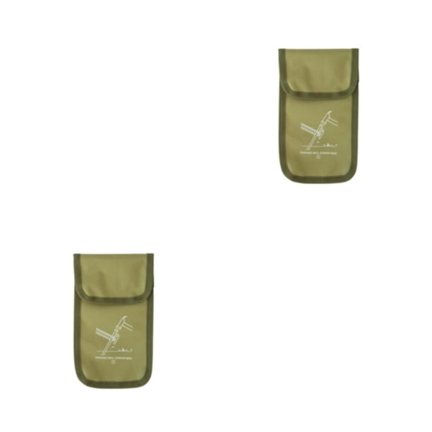 Bolsa de almacenamiento de clavos de tierra multifuncional Sonducket tela Oxford Verde césped/S 2Conjunto