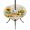 Pink Beige, variant on Round Outdoor Tablecloth with Umbrella Hole and Zipper, Sunflowers Tablecloth with Elastic Waterproof, Floral Green Leaves Bees Watercolor Patio Table Covers for 45" - 54" Picnic Pool Tables