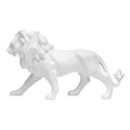 thumbnail image 2 of AMLESO Sculpture Animale Figure Géométrique Étagère Salon Statue de Lion Figurine Blanche, 2 of 8