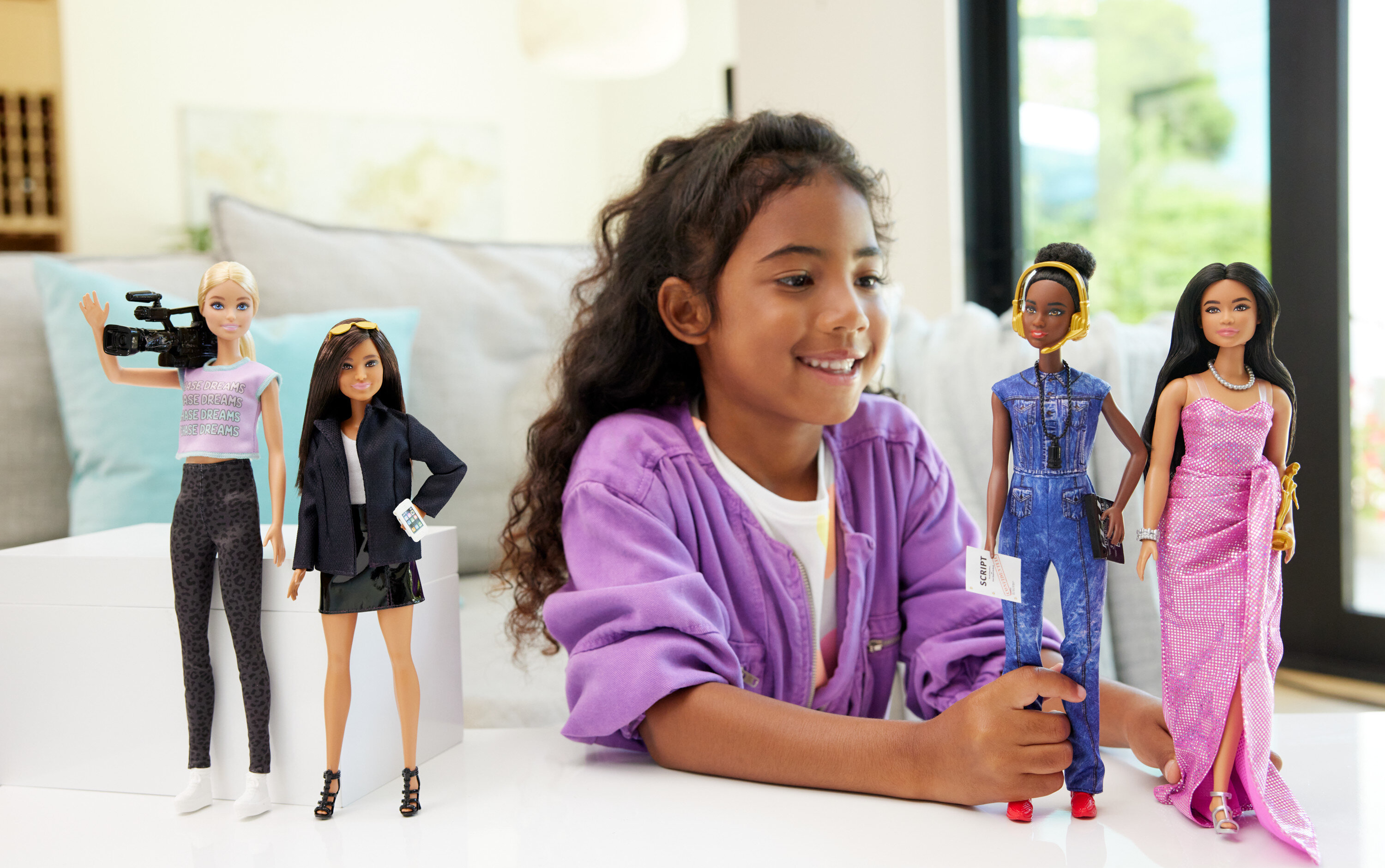 Barbie Careers Women in Film Set of 4 Dolls with Removable Looks ...